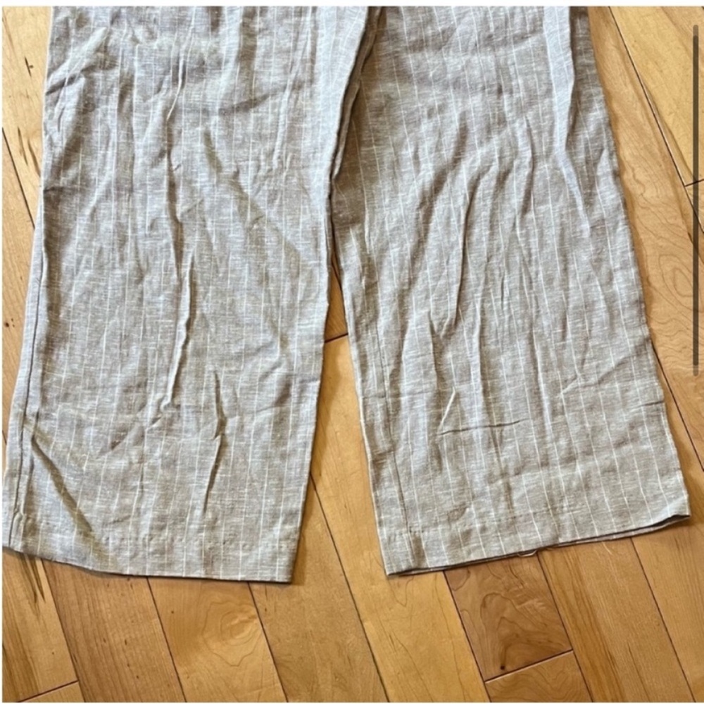 NWT DREW Striped Belted Linen Pants
Size Small Tan and White - Picture 3 of 10
